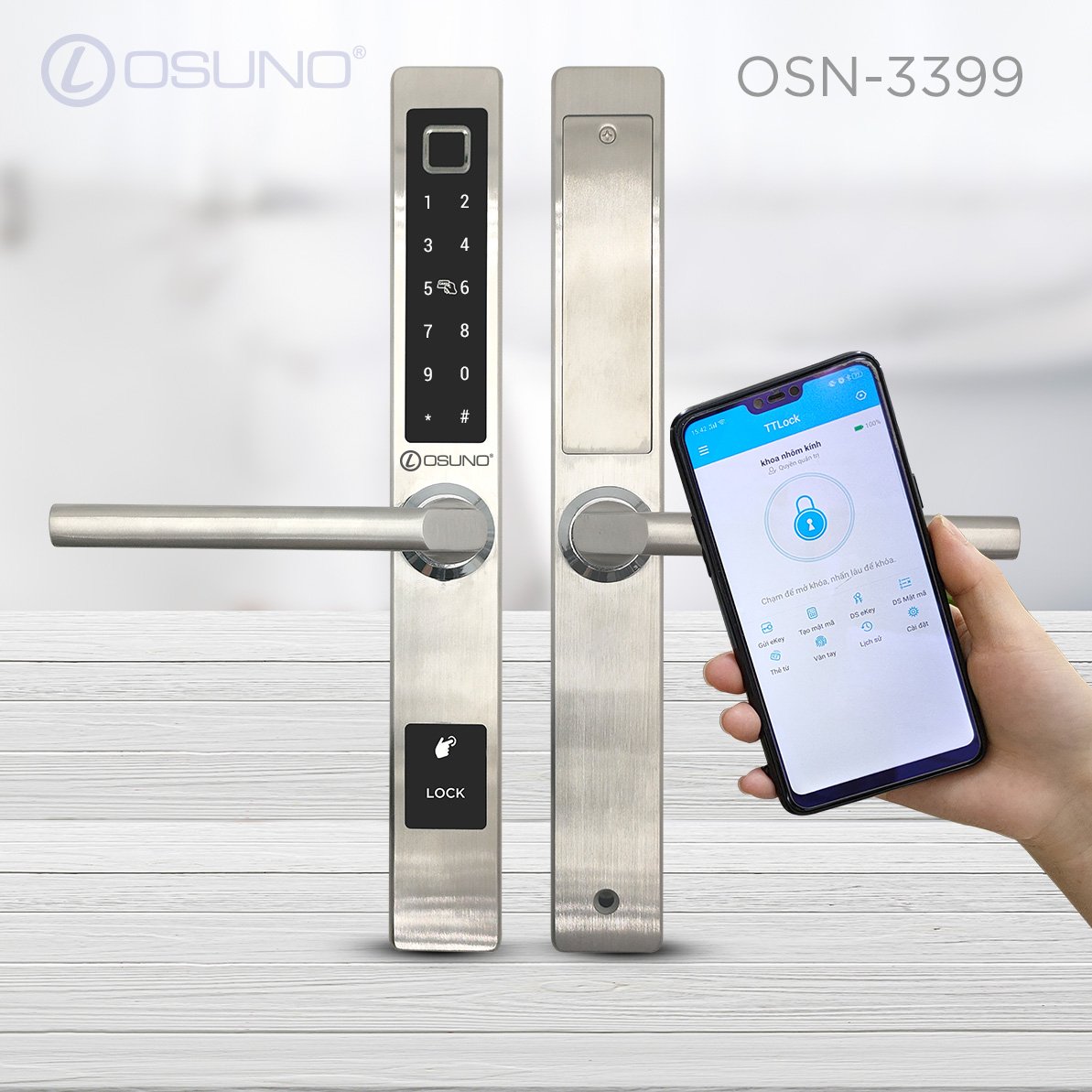Khóa cửa nhôm thông minh Osuno 3399 là sản phẩm được đánh giá cao bởi tính năng vượt trội. Cùng xem hình ảnh và khám phá thông tin chi tiết của sản phẩm này.